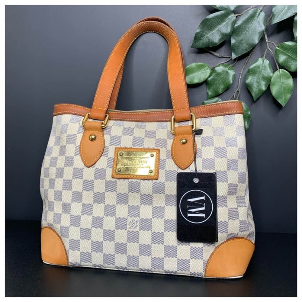 LOUIS VUITTON • DAMIER AZUR HAMPSTEAD PM BAG - Picture 2 of 13